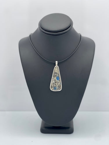 Raindrop Azurite from K2 Mountain Pendant Necklace